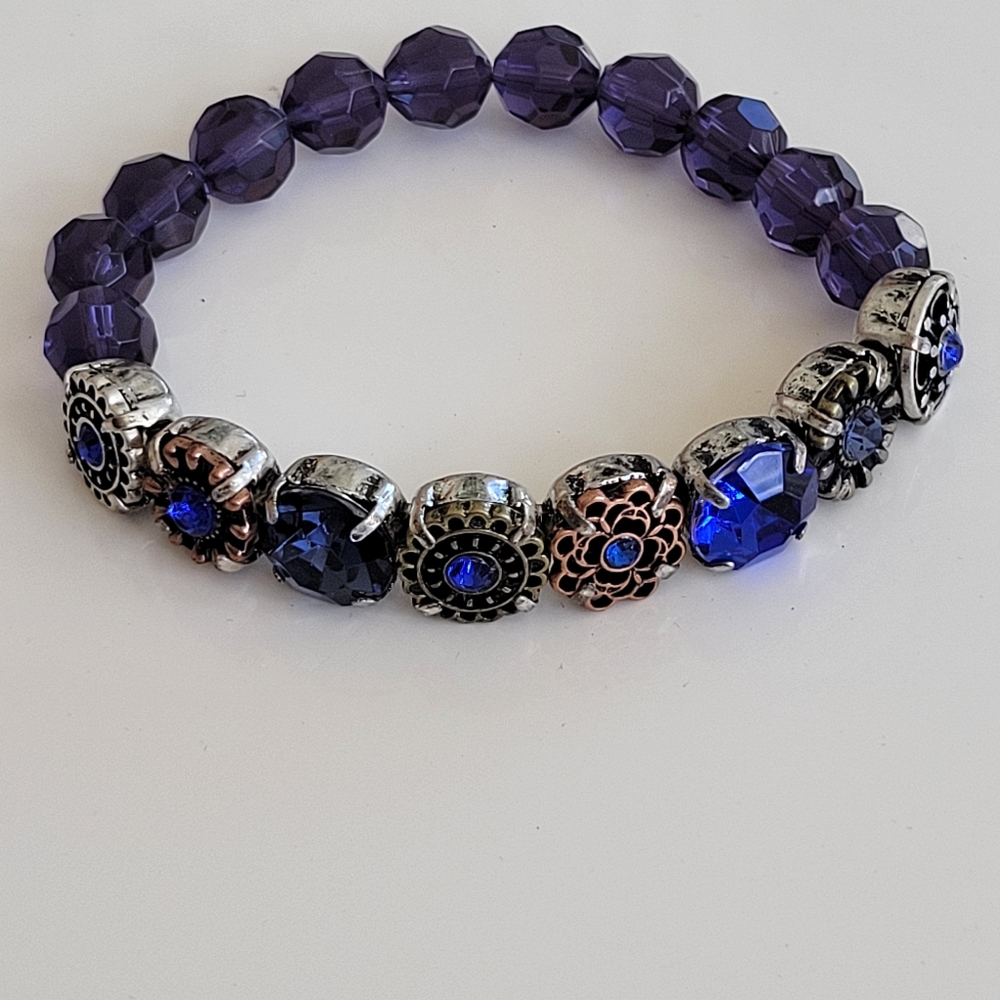 Avon | Mix and Stack Beaded Stretch Bracelet Blue